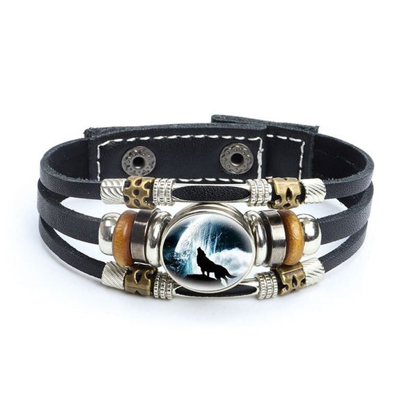 Bracelet en cuir Johnny Hallyday - Photo loup 27 modèles | Johnny Hallyday Fanclub