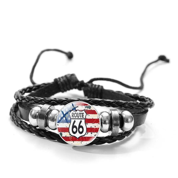 Bracelet en cuir Johnny Hallyday - Photo route 66 10 modèles #1 | Johnny Hallyday Fanclub