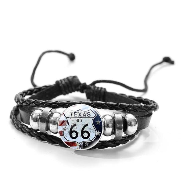 Bracelet en cuir Johnny Hallyday - Photo route 66 10 modèles #1 | Johnny Hallyday Fanclub