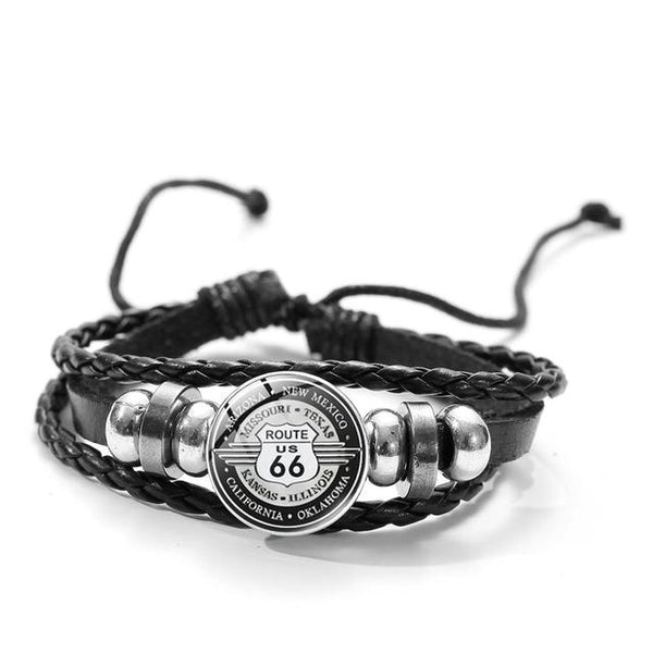Bracelet en cuir Johnny Hallyday - Photo route 66 10 modèles #1 | Johnny Hallyday Fanclub