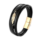 Bracelet en cuir Johnny Hallyday - Plume | Johnny Hallyday Fanclub