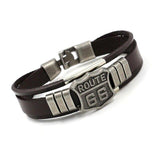 Bracelet en cuir Johnny Hallyday - Route 66 #2 | Johnny Hallyday Fanclub