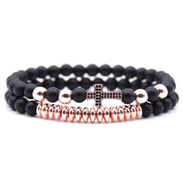 Bracelet Perle Johnny Hallyday - Croix | Johnny Hallyday Fanclub