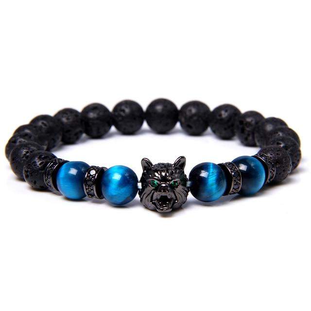 Bracelet en cuir Johnny Hallyday - Loup main image 1