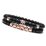 Bracelet Perle Johnny Hallyday - Tête de mort | Johnny Hallyday Fanclub