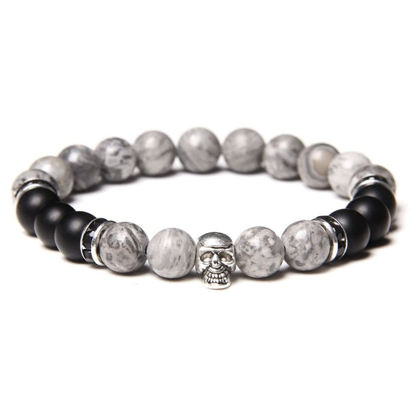 Bracelet Perle Johnny Hallyday - Tête de mort 18 modèles | Johnny Hallyday Fanclub