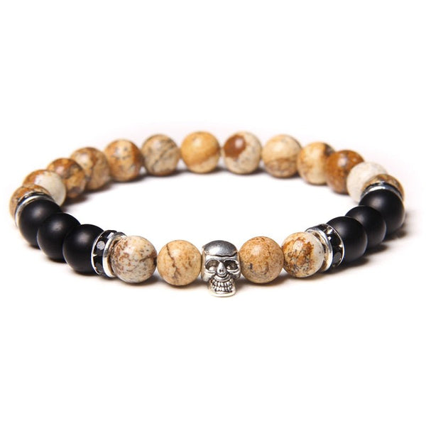 Bracelet Perle Johnny Hallyday - Tête de mort 18 modèles | Johnny Hallyday Fanclub
