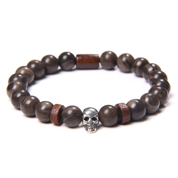 Bracelet Perle Johnny Hallyday - Tête de mort 18 modèles | Johnny Hallyday Fanclub