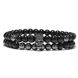 Bracelet Perle Johnny Hallyday - Tête de mort | Johnny Hallyday Fanclub