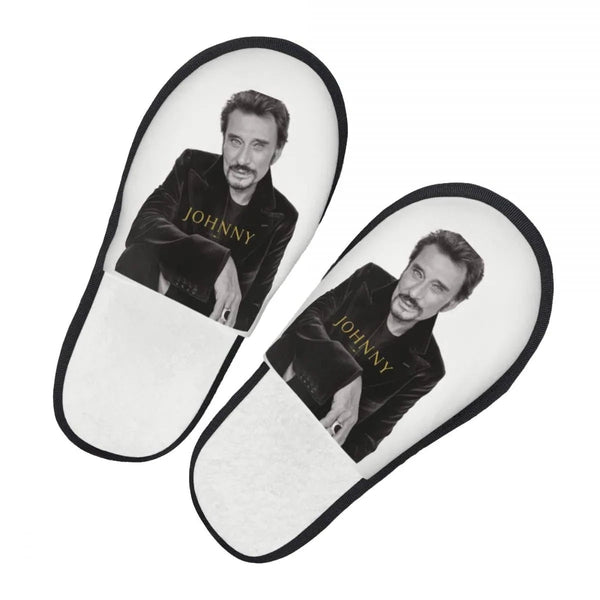 Chaussons Johnny Hallyday - Blancs 2 modèles | Johnny Hallyday Fanclub