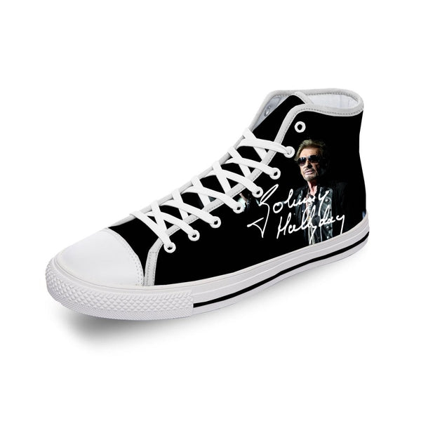 Chaussures montantes Johnny Hallyday - Blanches 7 modèles | Johnny Hallyday Fanclub