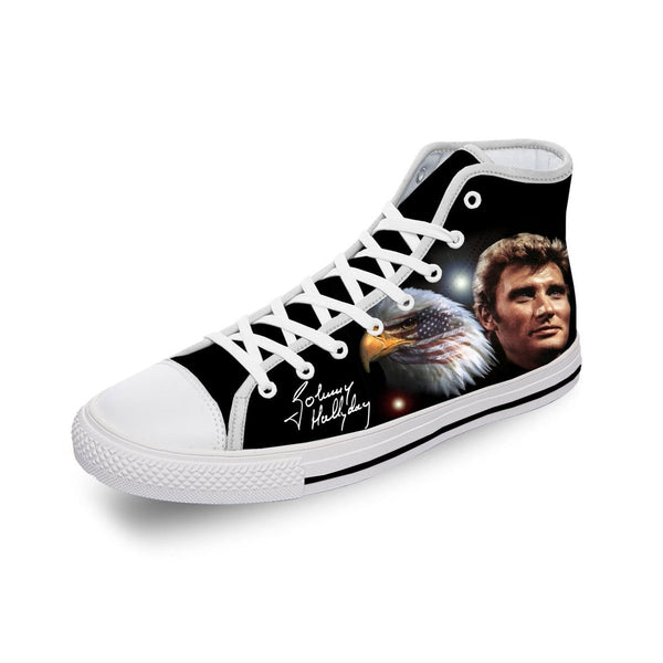 Chaussures montantes Johnny Hallyday - Blanches 7 modèles | Johnny Hallyday Fanclub