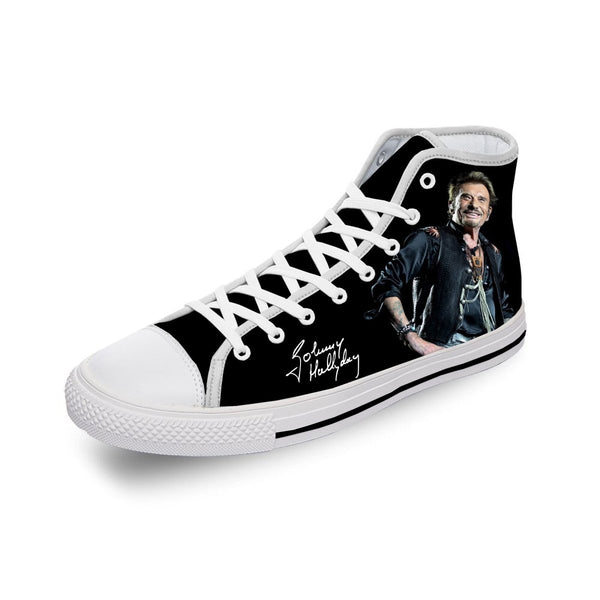 Chaussures montantes Johnny Hallyday - Blanches 7 modèles | Johnny Hallyday Fanclub