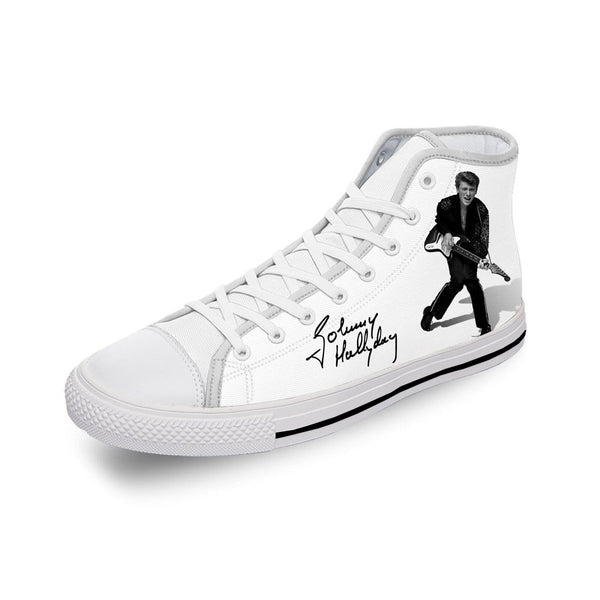Chaussures montantes Johnny Hallyday - Blanches 8 modèles | Johnny Hallyday Fanclub