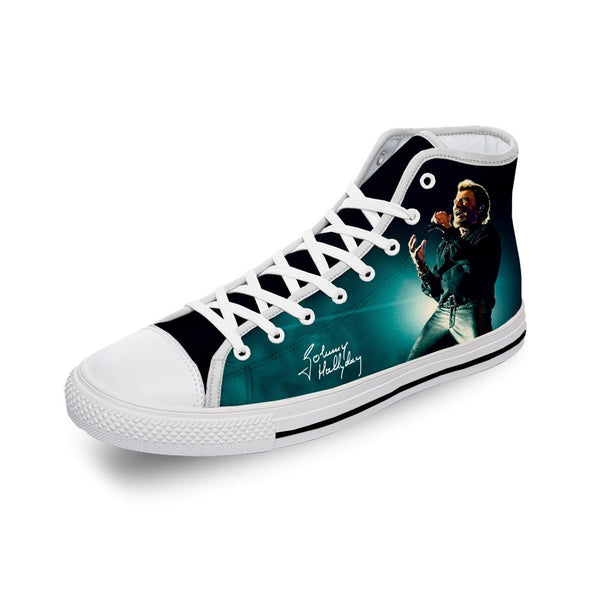 Chaussures montantes Johnny Hallyday - Blanches 8 modèles | Johnny Hallyday Fanclub