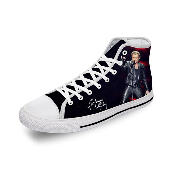 Chaussures montantes Johnny Hallyday - Blanches 8 modèles | Johnny Hallyday Fanclub