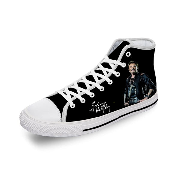 Chaussures montantes Johnny Hallyday - Blanches 8 modèles | Johnny Hallyday Fanclub