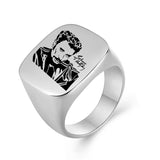 Chevalière Johnny Hallyday - Signature 13 modèles argent | Johnny Hallyday Fanclub