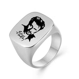 Chevalière Johnny Hallyday - Signature 13 modèles argent | Johnny Hallyday Fanclub