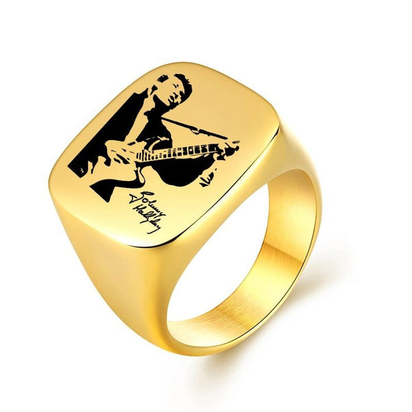 Chevalière Johnny Hallyday - Signature 13 modèles or | Johnny Hallyday Fanclub