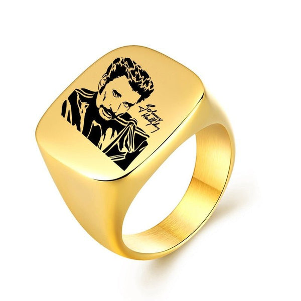 Chevalière Johnny Hallyday - Signature 13 modèles or | Johnny Hallyday Fanclub