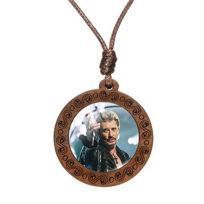 Collier pendentif bois Johnny Hallyday - Photo 16 modèles | Johnny Hallyday Fanclub