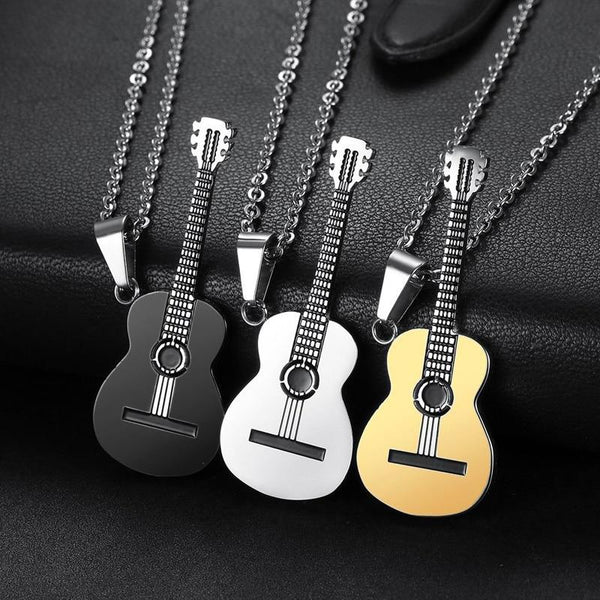 Collier pendentif Johnny Hallyday - Guitare acoustique #1 | Johnny Hallyday Fanclub