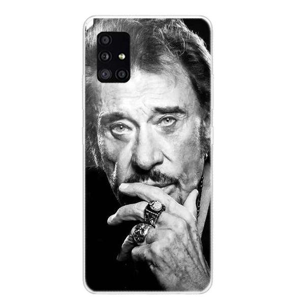 Coque de téléphone Johnny Hallyday Samsung Galaxy A - A01, A02S, A11, A12, A21, A21S, A22, A32, A42, A52 - 8 modèles | Johnny Hallyday Fanclub