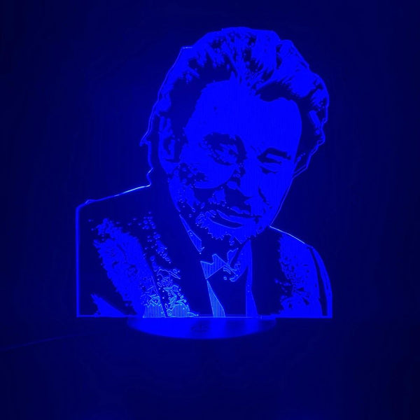 Lampe LED Johnny Hallyday #2 - 7 couleurs | Johnny Hallyday Fanclub