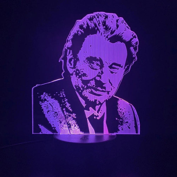 Lampe LED Johnny Hallyday #2 - 7 couleurs | Johnny Hallyday Fanclub