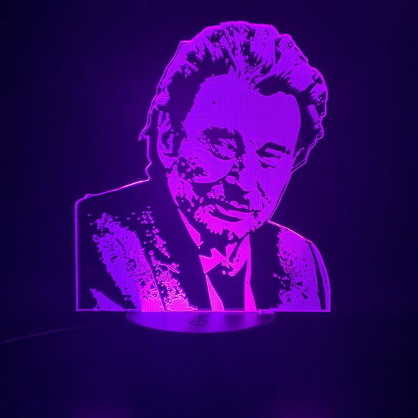 Lampe LED Johnny Hallyday #2 - 7 couleurs | Johnny Hallyday Fanclub