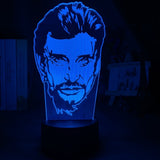 Lampe LED Johnny Hallyday #3 - 7 couleurs | Johnny Hallyday Fanclub