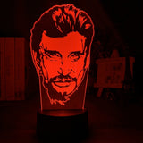 Lampe LED Johnny Hallyday #3 - 7 couleurs | Johnny Hallyday Fanclub