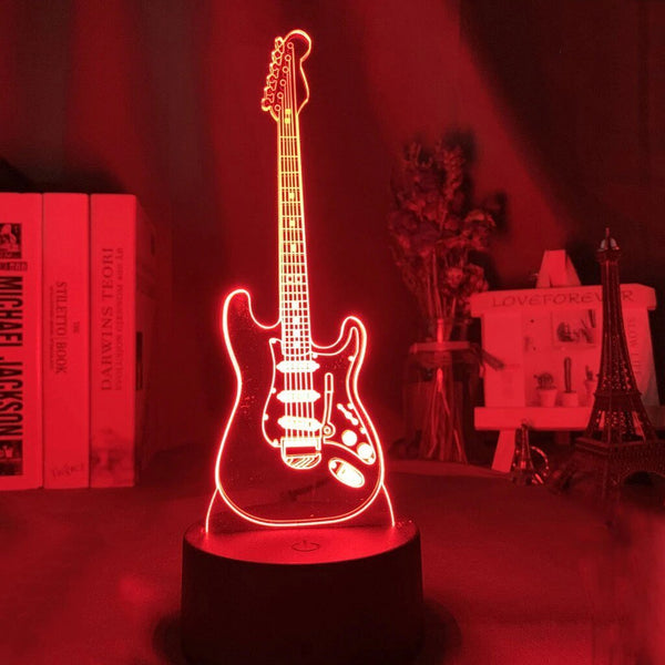 Lampe LED Johnny Hallyday Guitare électrique - 7 couleurs | Johnny Hallyday Fanclub