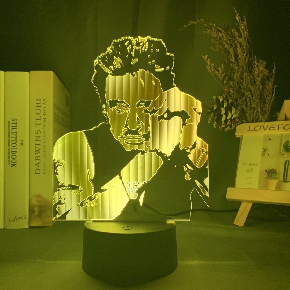 Veilleuse Bebe Personnalisé Lampe De Chevet JOHNNY HALLYDAY - Cru00e9ation Artisanale Nu00b0 1 Veilleuse Bébé Personnalisé