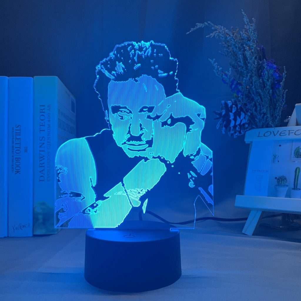 Lampe 3D Johnny Hallyday avec socle au choix