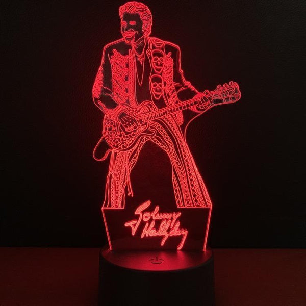 Lampe LED Johnny Hallyday Rockeur - 7 couleurs | Johnny Hallyday Fanclub