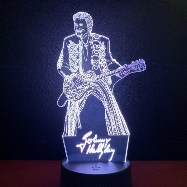 Lampe LED Johnny Hallyday Rockeur - 7 couleurs | Johnny Hallyday Fanclub