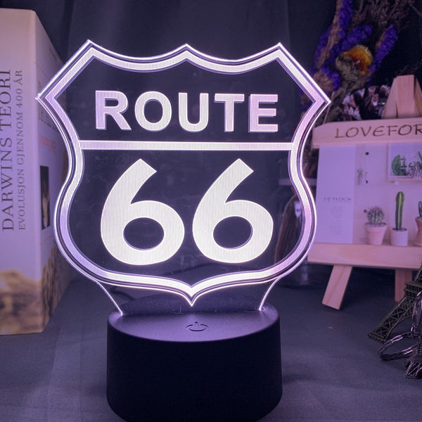 Lampe LED Johnny Hallyday Route 66 - 7 couleurs | Johnny Hallyday Fanclub