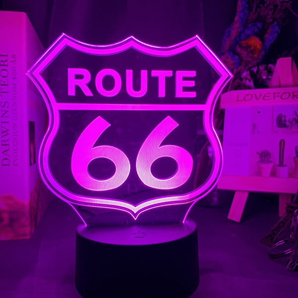 Lampe LED Johnny Hallyday Route 66 - 7 couleurs | Johnny Hallyday Fanclub