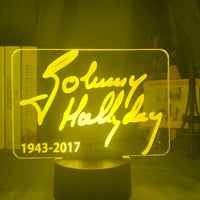 Lampe LED Johnny Hallyday Signature #2 - 7 couleurs | Johnny Hallyday Fanclub