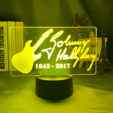 Lampe LED Johnny Hallyday Signature - 7 couleurs | Johnny Hallyday Fanclub