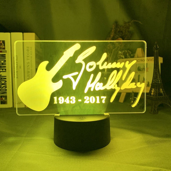 Lampe LED Johnny Hallyday Signature - 7 couleurs | Johnny Hallyday Fanclub