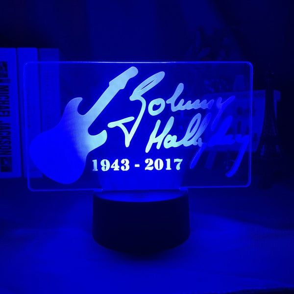 Lampe LED Johnny Hallyday Signature - 7 couleurs | Johnny Hallyday Fanclub