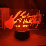 Lampe LED Johnny Hallyday Signature - 7 couleurs | Johnny Hallyday Fanclub