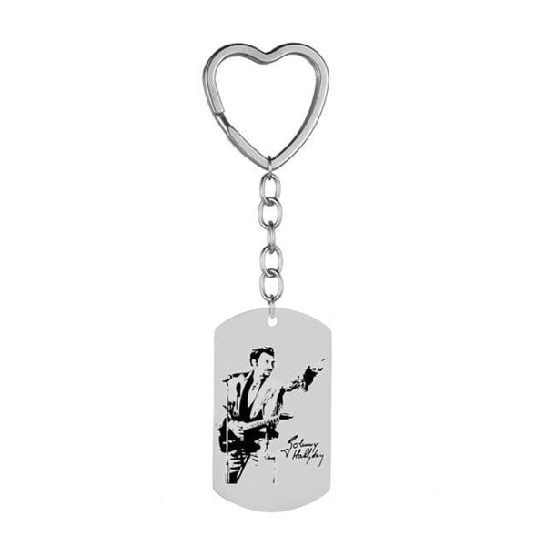 Porte-clé Johnny Hallyday cœur + chaîne 13 modèles | Johnny Hallyday Fanclub