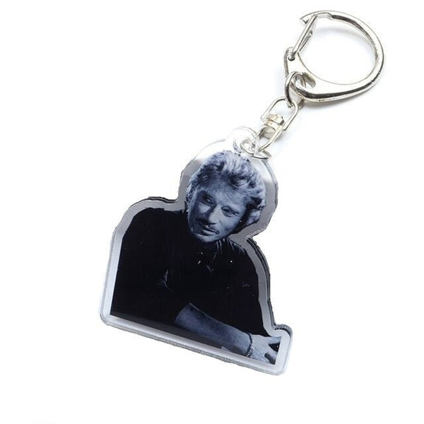 Porte-clés photo Johnny Hallyday 8 modèles