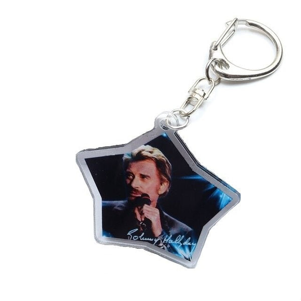 Porte-clés photo Johnny Hallyday 8 modèles