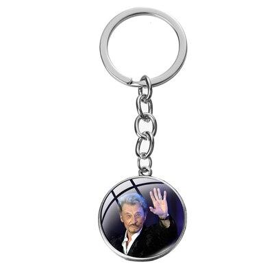 Porte-clé photo Johnny Hallyday + chaîne 16 modèles | Johnny Hallyday Fanclub