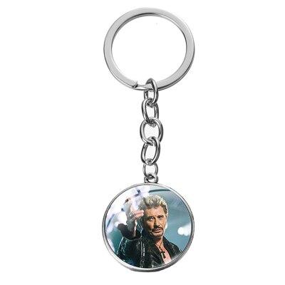 Porte-clé photo Johnny Hallyday + chaîne 16 modèles | Johnny Hallyday Fanclub